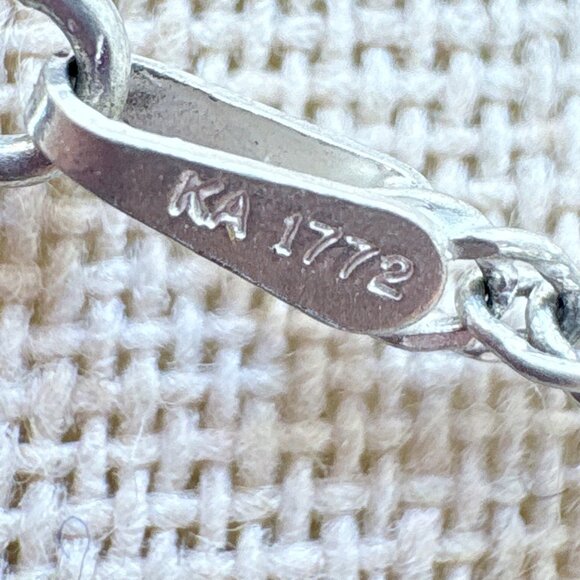 VTG Sterling Silver 925 Multi-Gemstone Elephant Pendant Necklace Size 24" Length - Picture 6 of 13